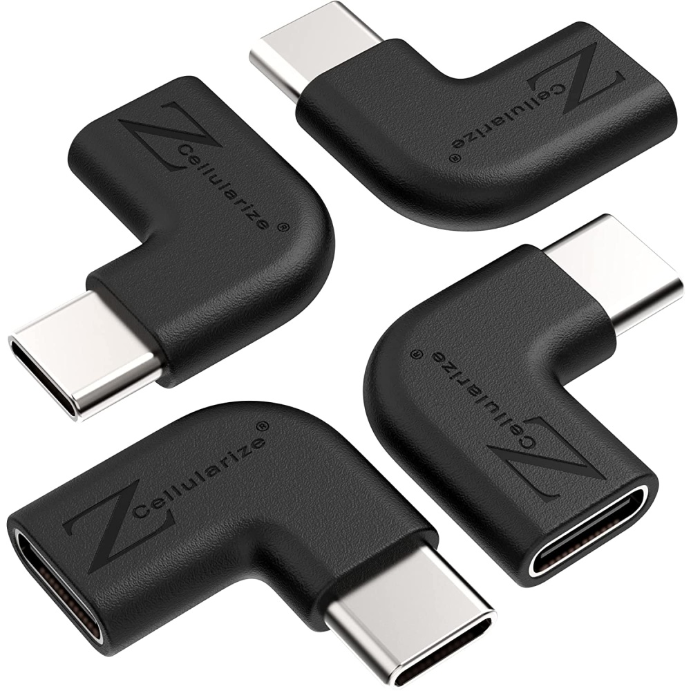 Right Angle USB C Adapter 4 Pack