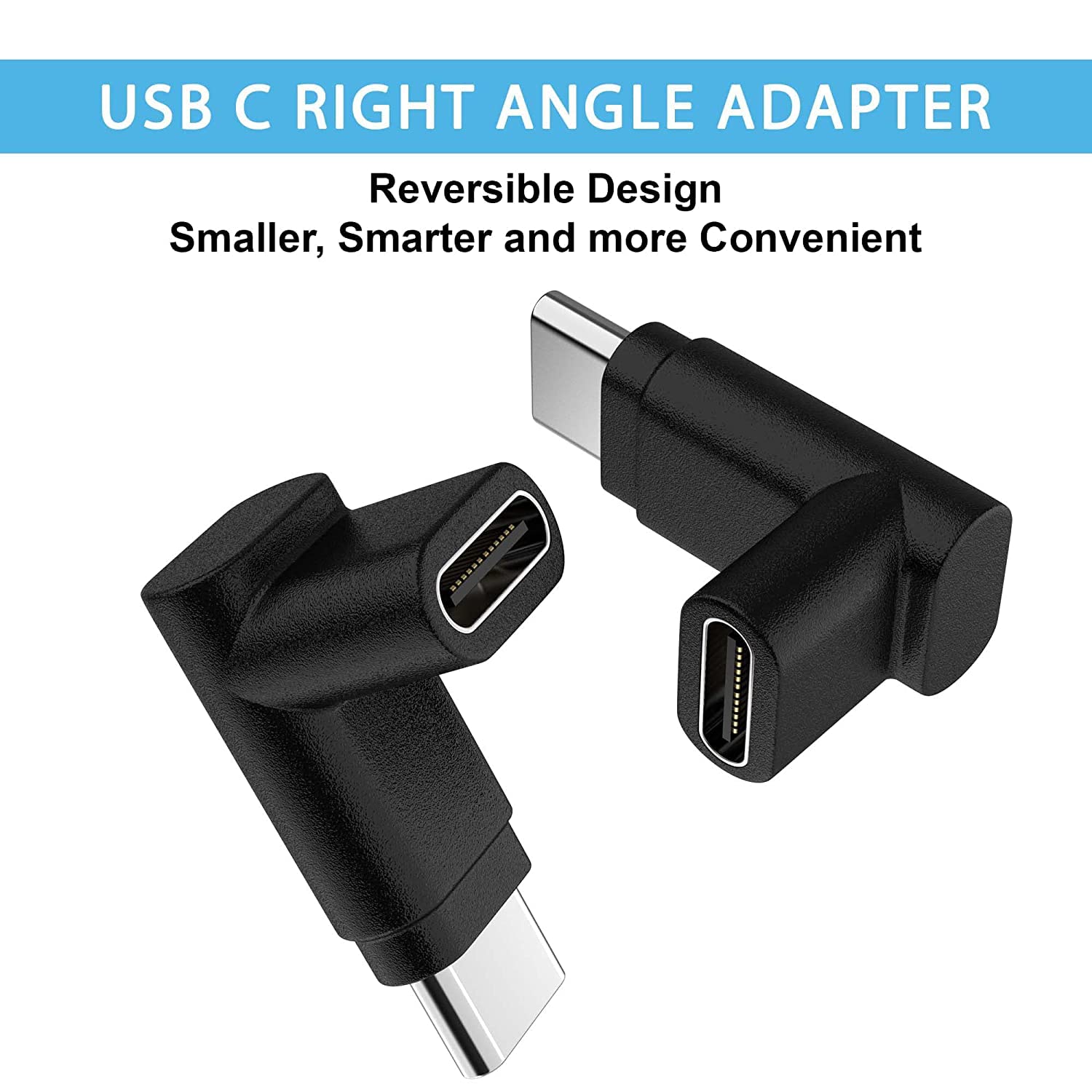 Right Angle Angled USB Type-C USB-C to Micro USB 2.0 A Jack Male Plug Cable  Lead 